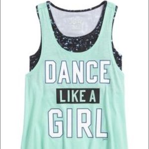 Girls dance tank and sports bra